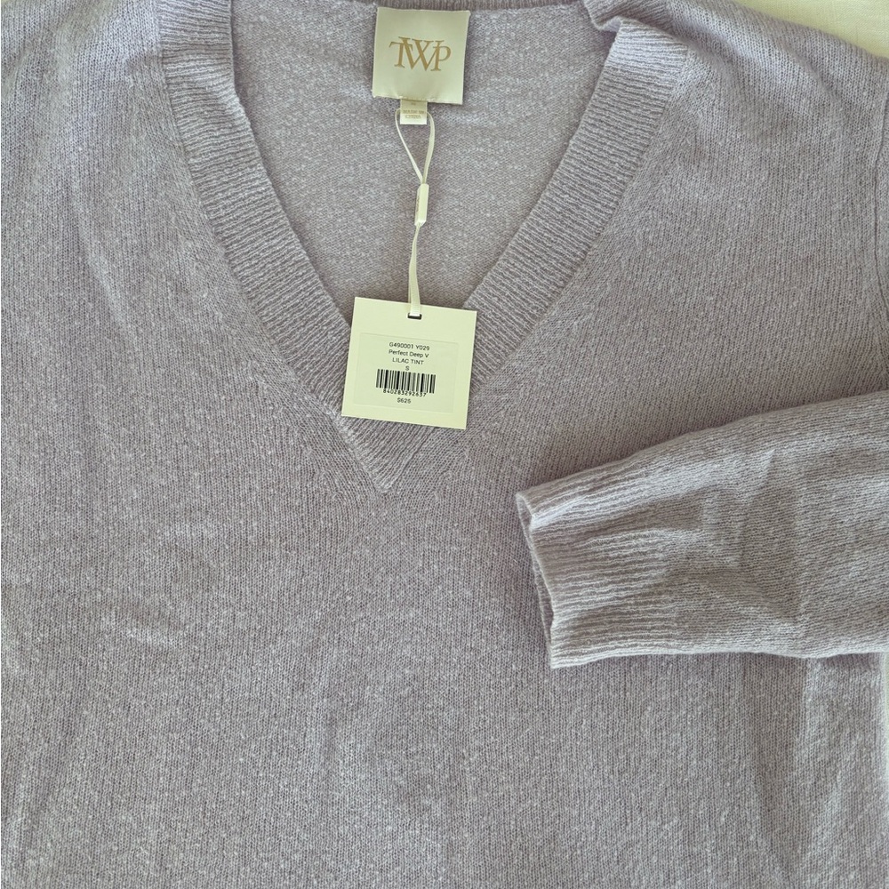 TWP Deep V Cashmere Sweater NWT - Picture 8 of 9